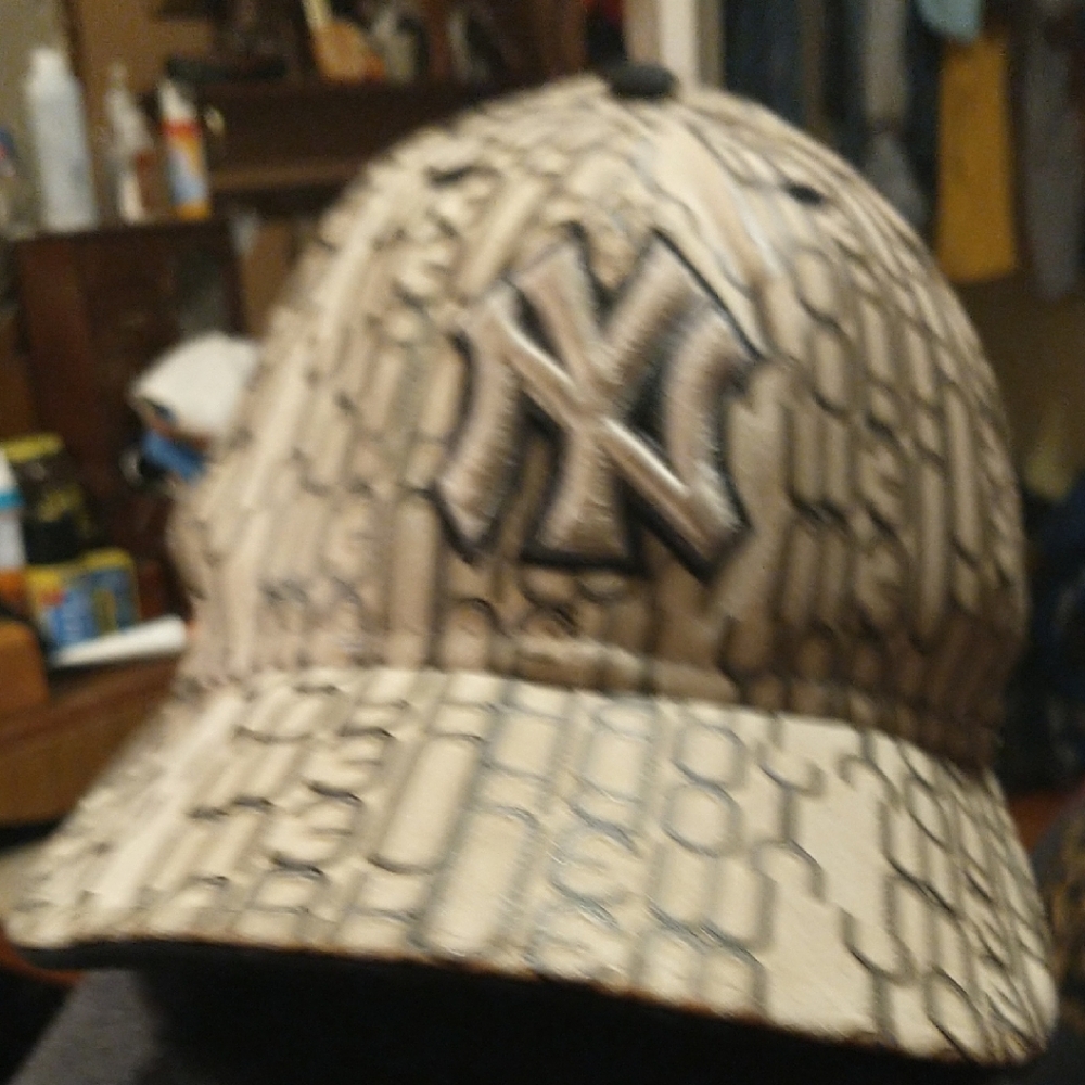 Snake Pattern Cap with Bold Logo